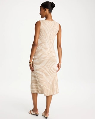 Knit Printed Sweater Dress click to view larger image.