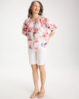 Cotton Voile Croix Collage Blouse click to view larger image.