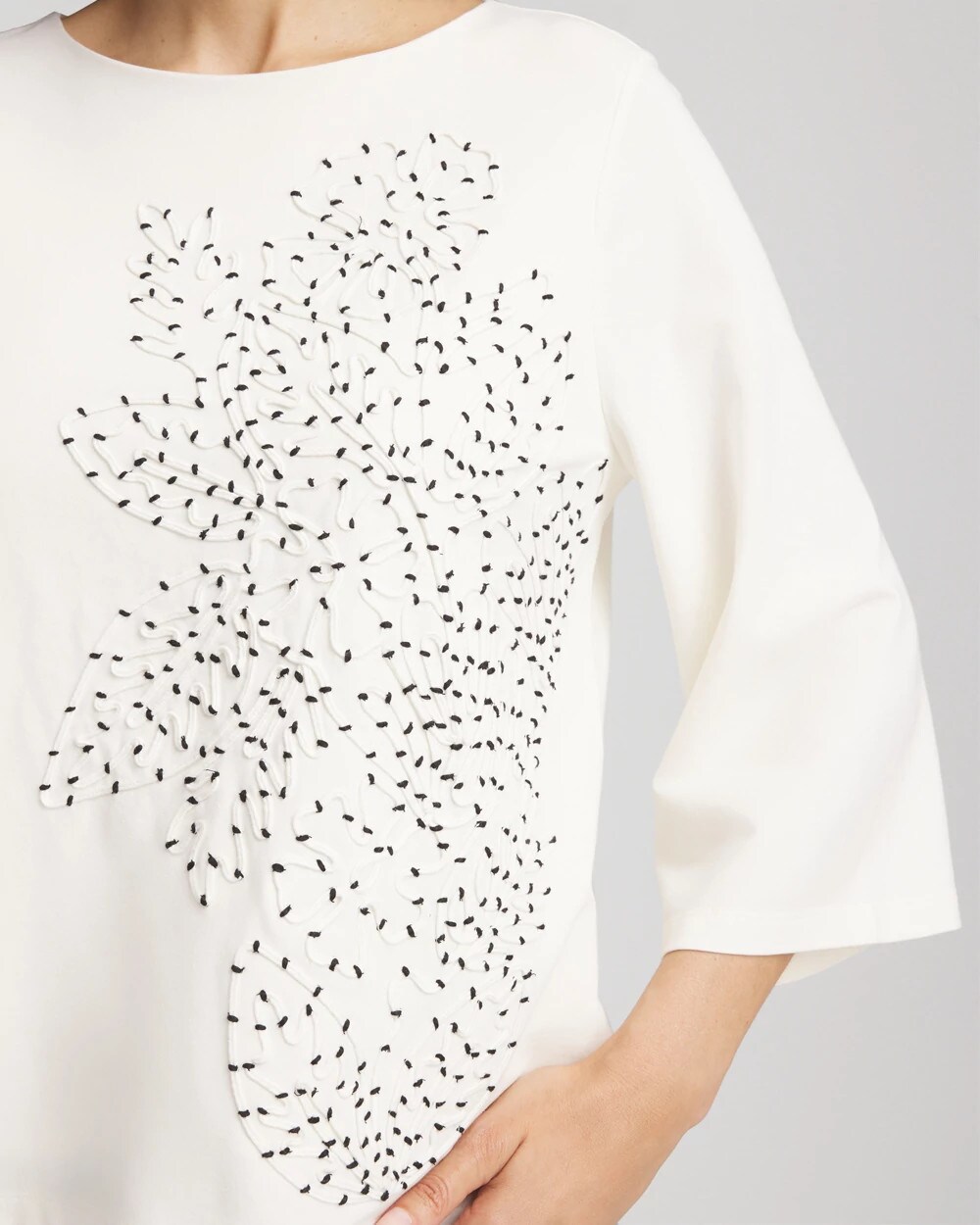 Soutache Embroidered Wildflower Top