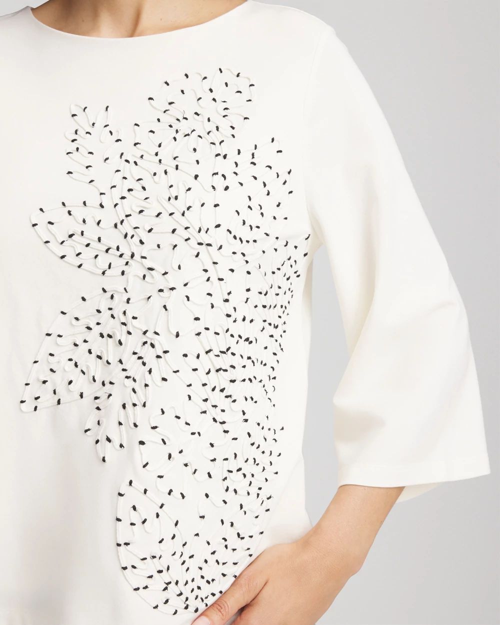 Soutache Embroidered Wildflower Top