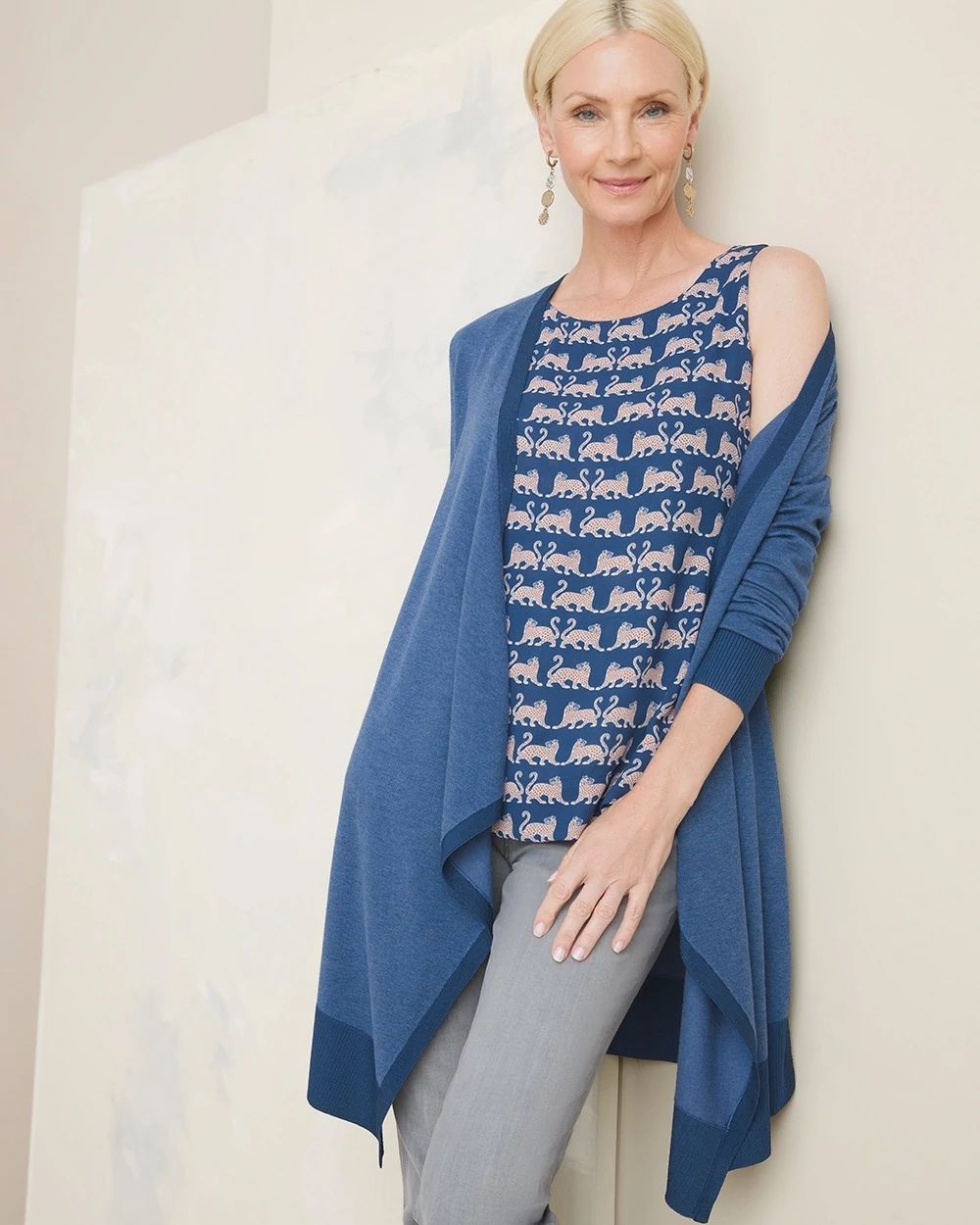 Drape-Front Cardigan