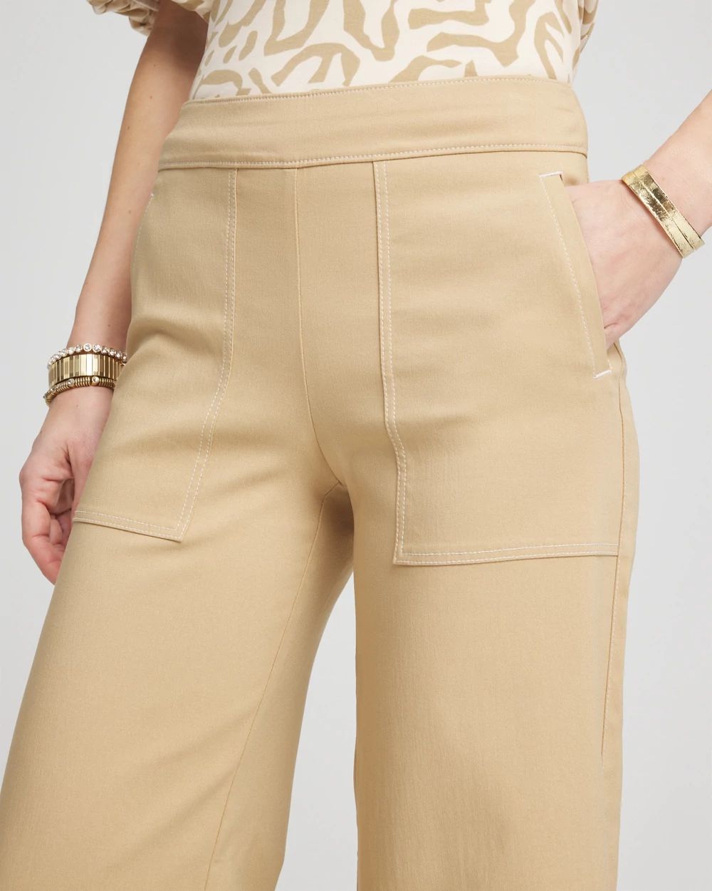 Petite Brigitte™ Utility Wide-Leg Cropped Pants