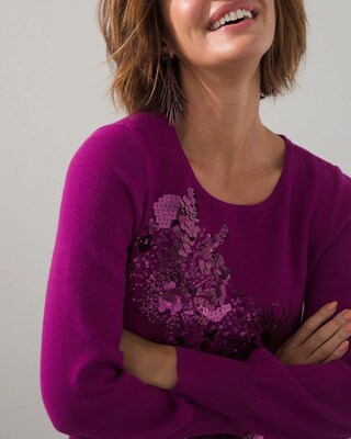 Tonal Sequin Pullover Sweater