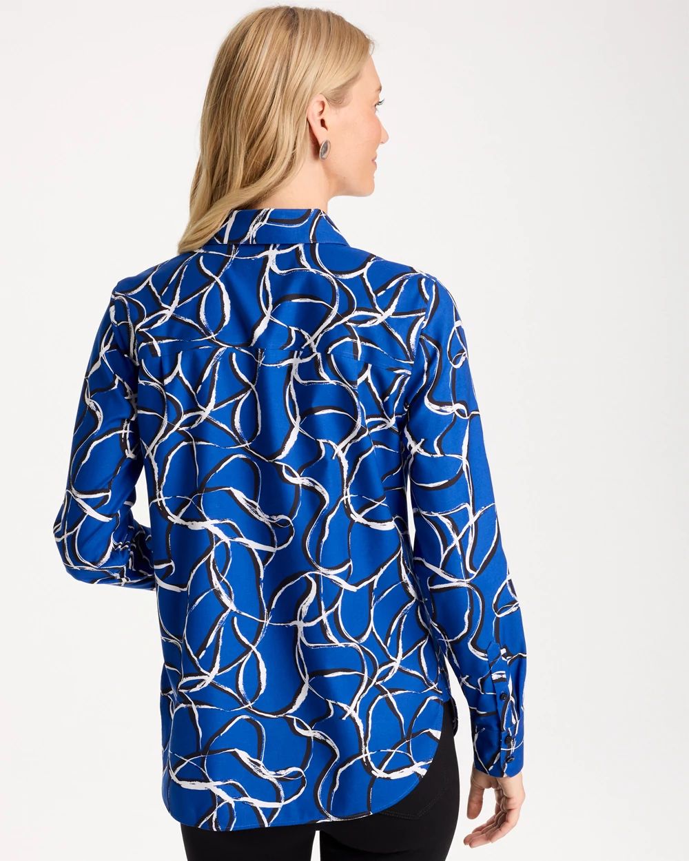 No Iron™ Stretch Printed Shirt click to view larger image.