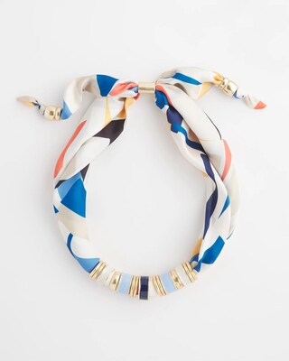 Adjustable Satin Scarf Necklace