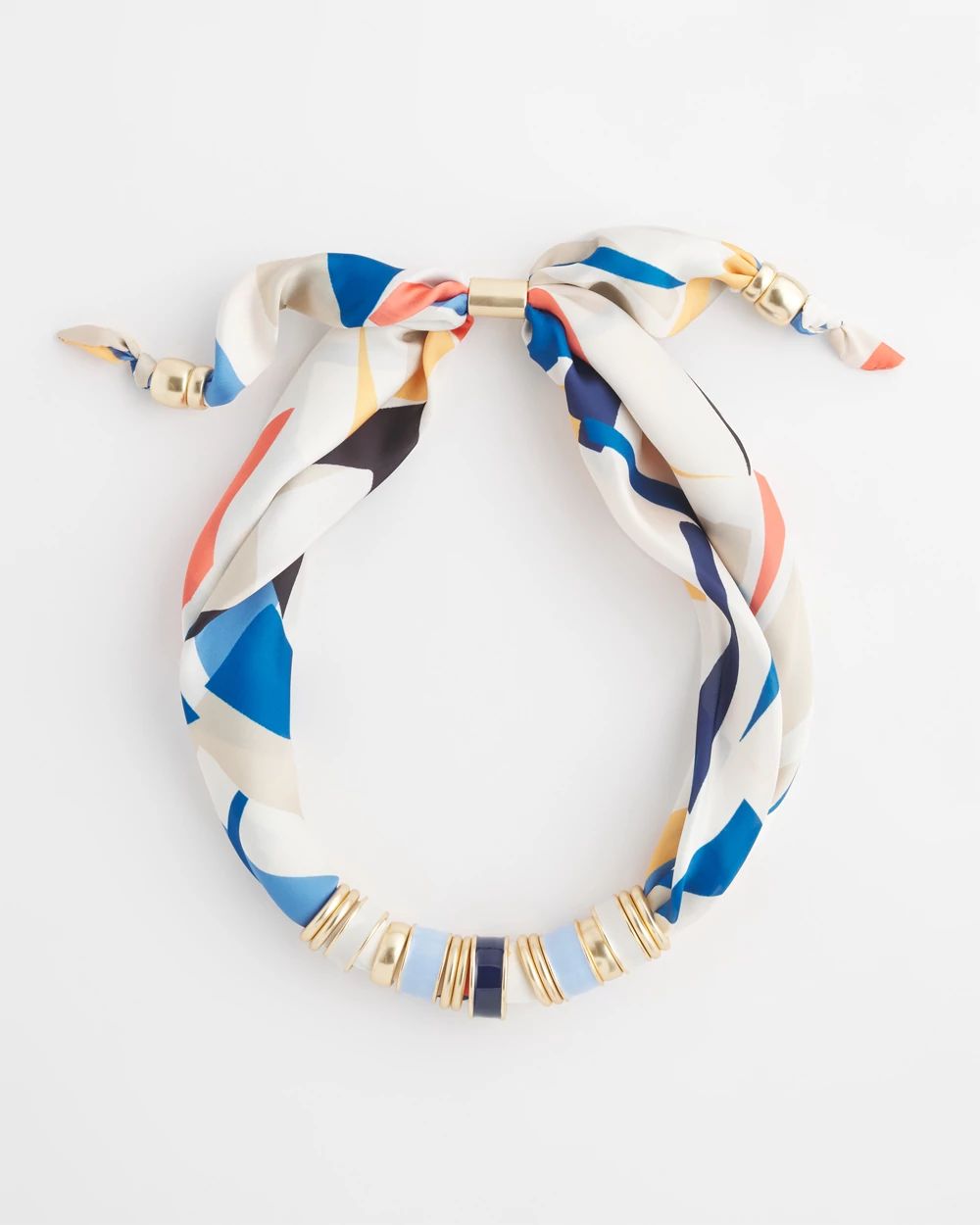 Adjustable Satin Scarf Necklace