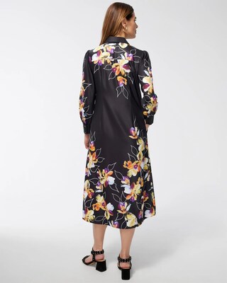 Twill Botanical Shirt Dress