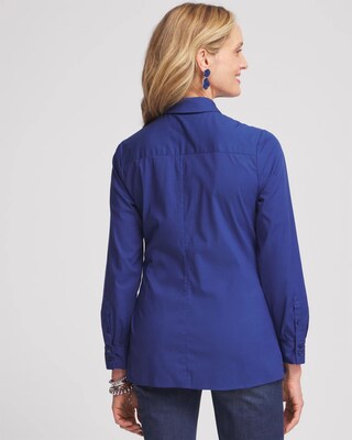 Poplin Tie Front Shirt click to view larger image.