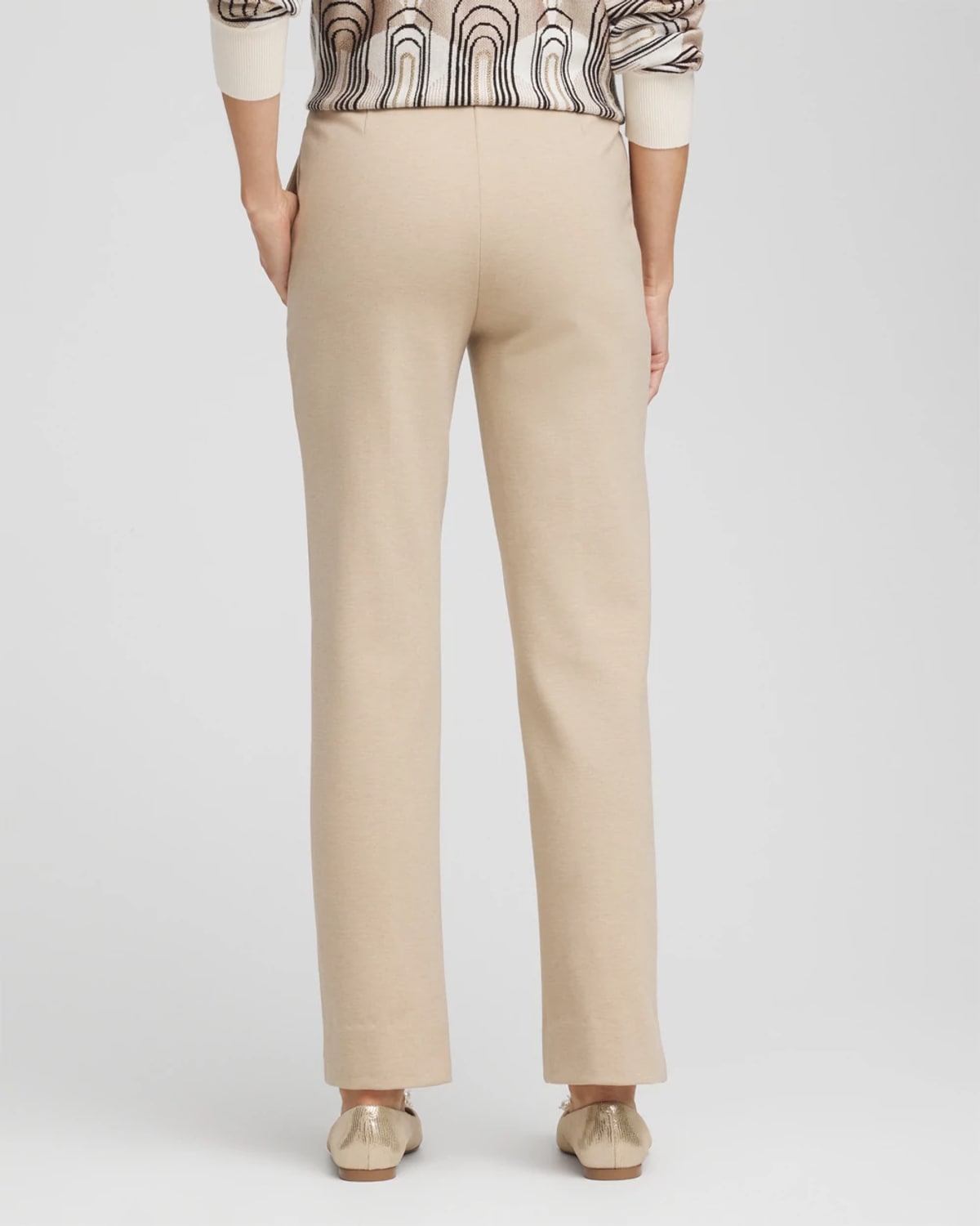 Chico's Petite Juliet Straight Ankle Pants In Taupe In Brown
