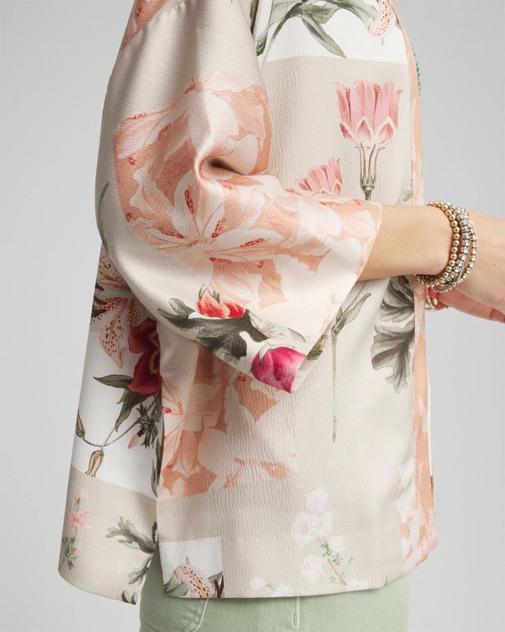 Fully Lined Chiffon Short Kimono
