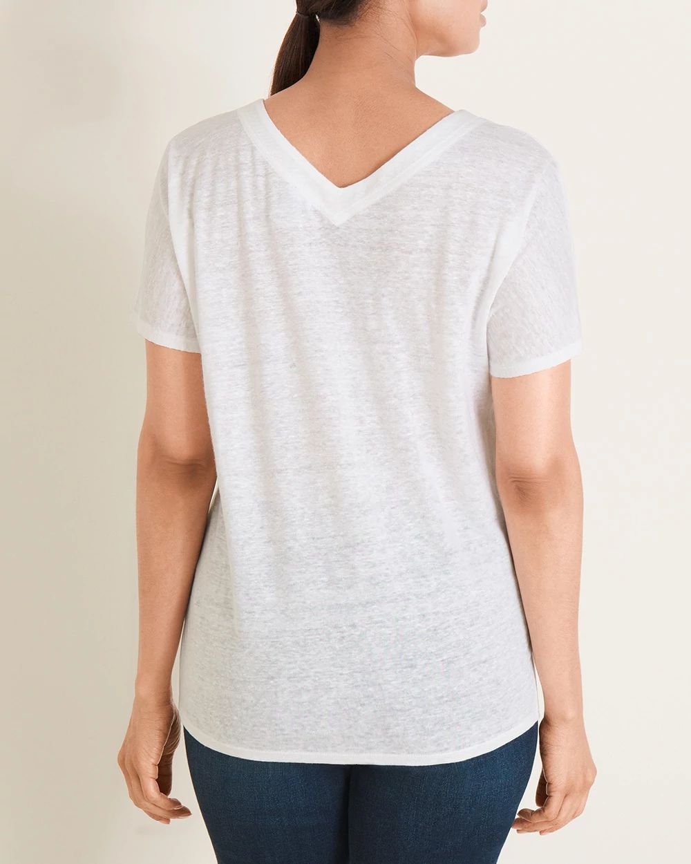 V-Neck Linen Tee