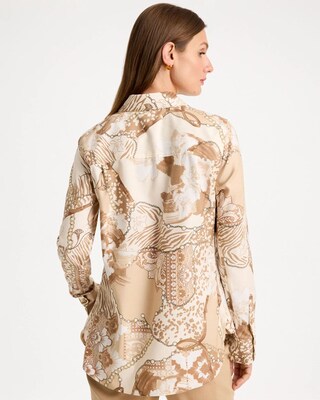 No Iron™ Stretch Neutral Print Shirt click to view larger image.