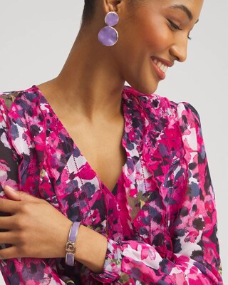 Purple Chico's Click Bangle
