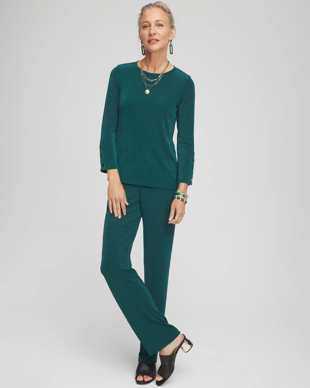 Travelers™ Button Sleeve Layering Top
