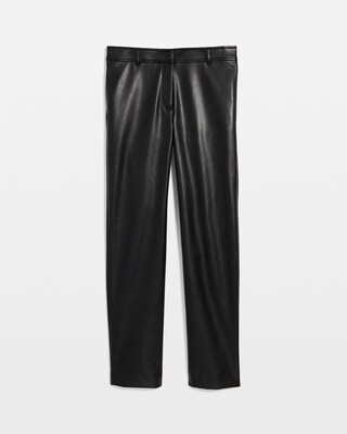 Emme Faux Leather Straight Ankle Pants click to view larger image.