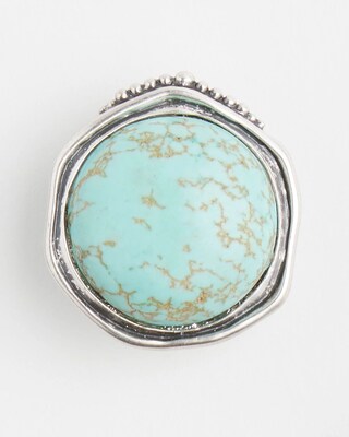 No Droop™ Turquoise Howlite Clip-on Earrings