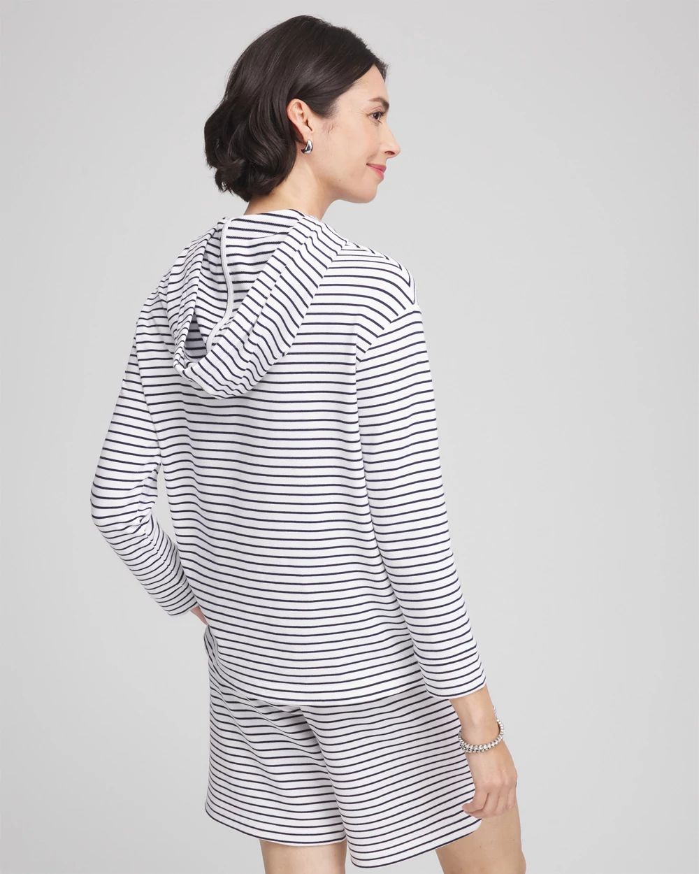 Zenergy® French Terry Cotton Striped Hoodie