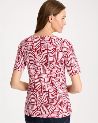 Geo Pima Elbow Sleeve Tee click to view larger image.