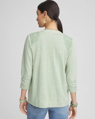 Lace Linen Cardigan click to view larger image.