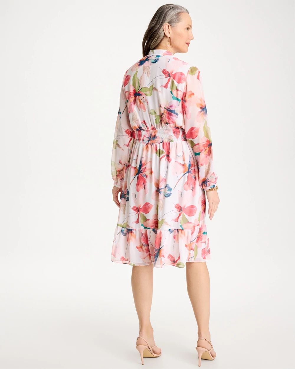 Georgette Trapunto Pullover Dress