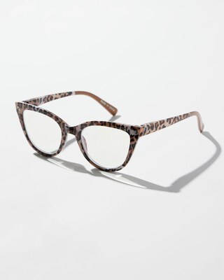 Animal Print Cateye Readers