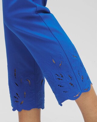 Brigitte Embroidered Slim Cropped Pants