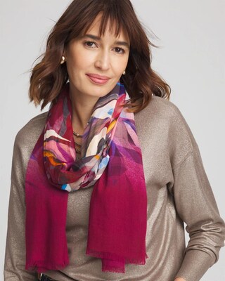 Rainbow Oblong Scarf click to view larger image.