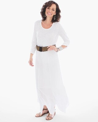 Handkerchief Hem Maxi Skirt
