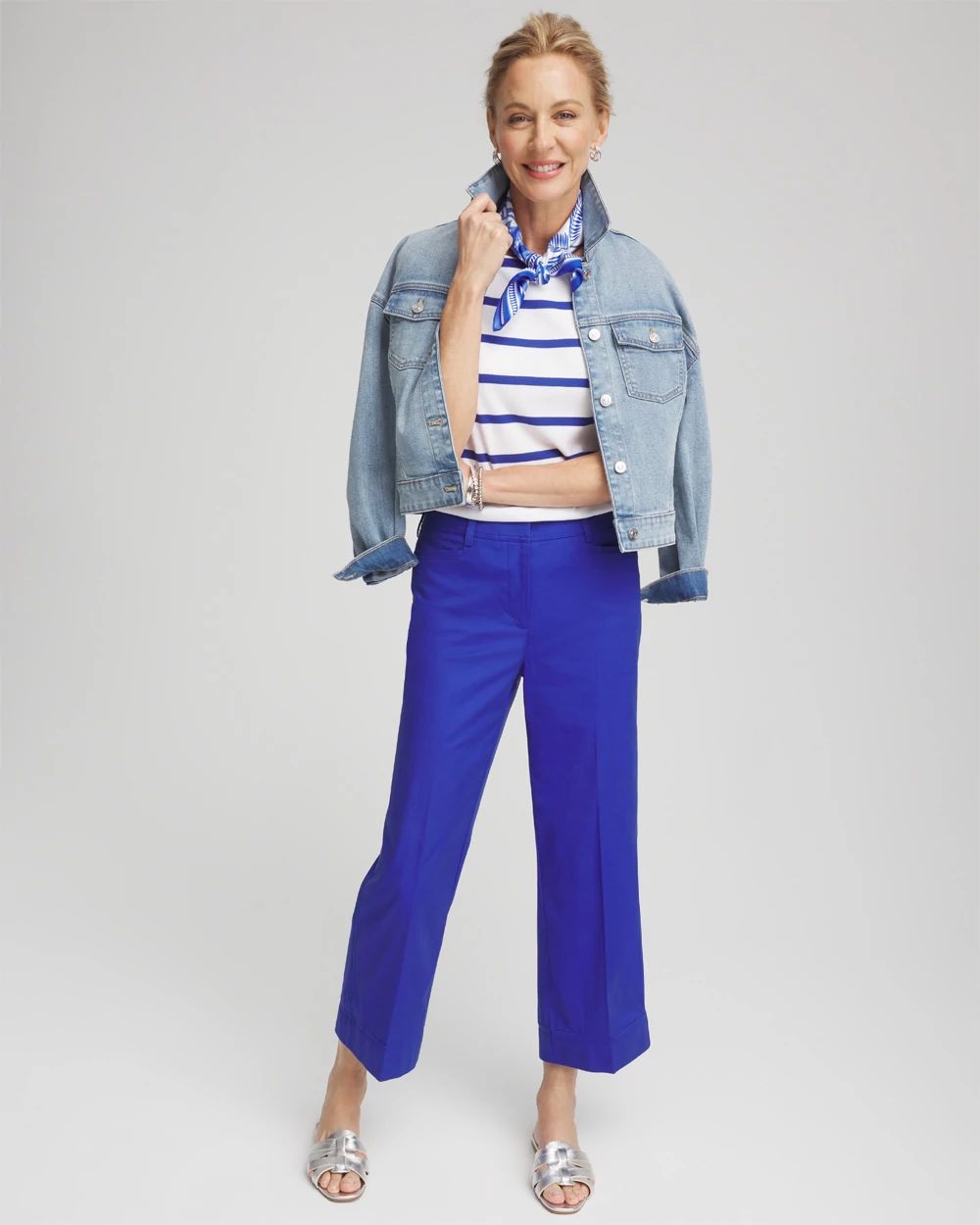 Lightweight Relaxed Straight Cropped Pants