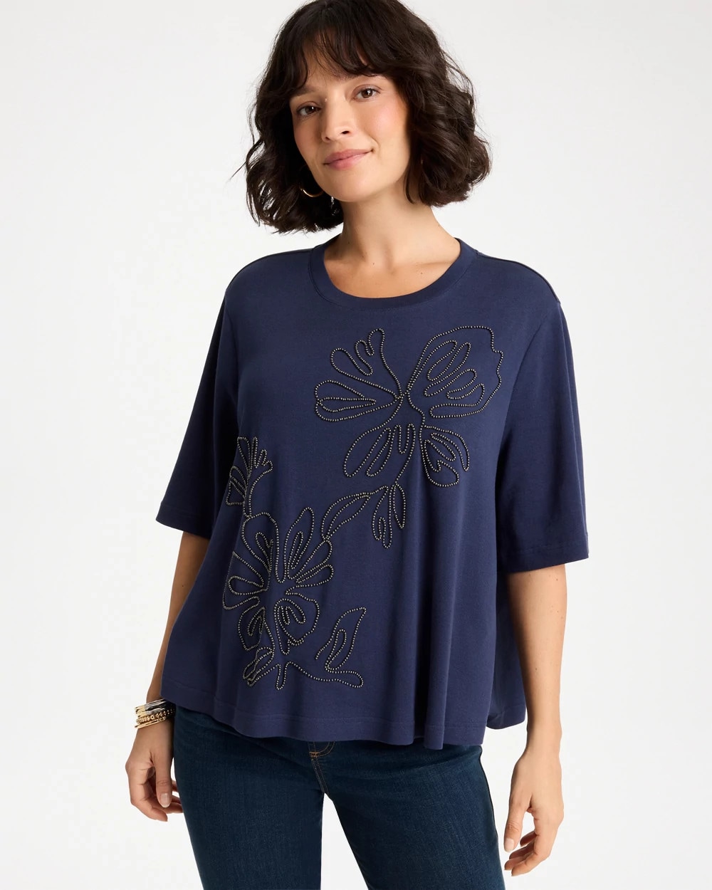 Caviar Beaded Cotton Tee