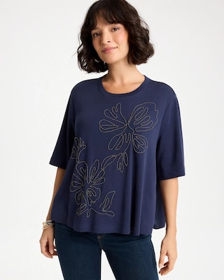 Caviar Beaded Cotton Tee