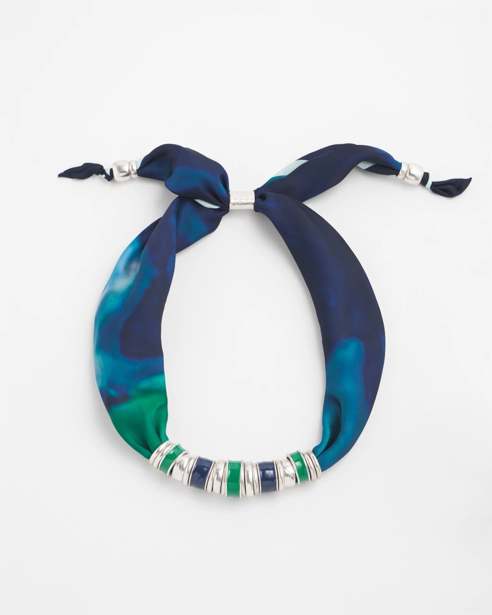 Adjustable Satin Scarf Necklace