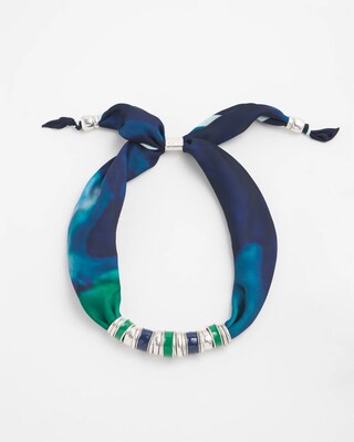 Adjustable Satin Scarf Necklace