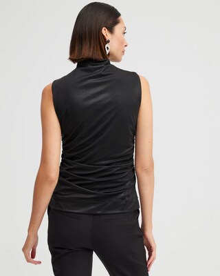 Black Label Gathered Knit Top