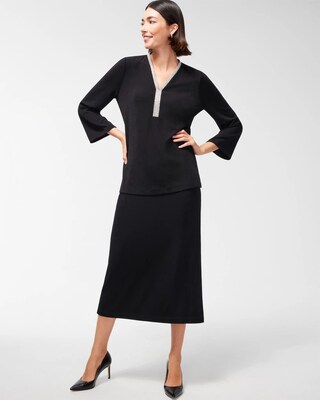 Travelers Embellished V-neck Tunic
