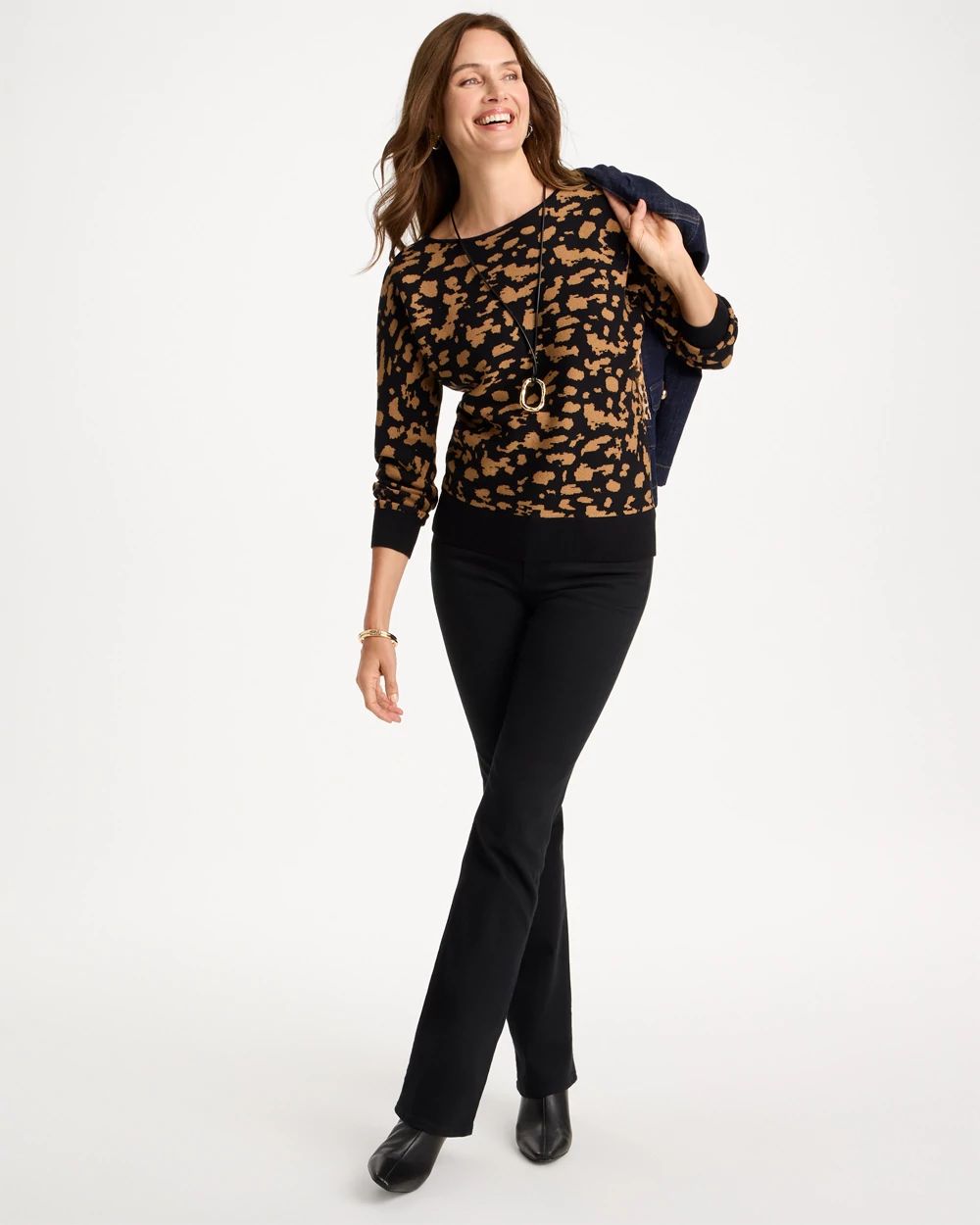 Abstract Bateau Dolman Sweater click to view larger image.
