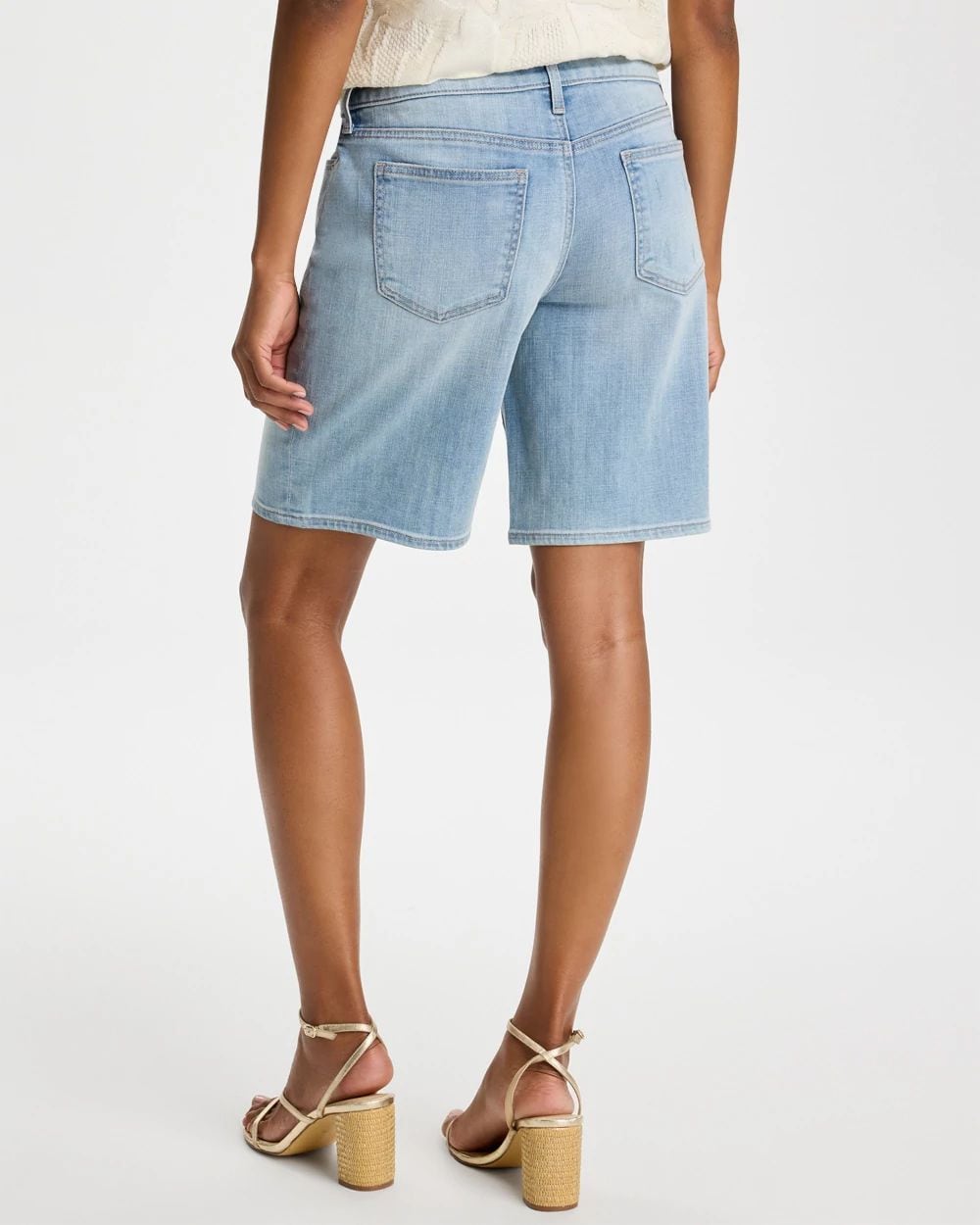 Girlfriend Slim Indigo Jean Shorts