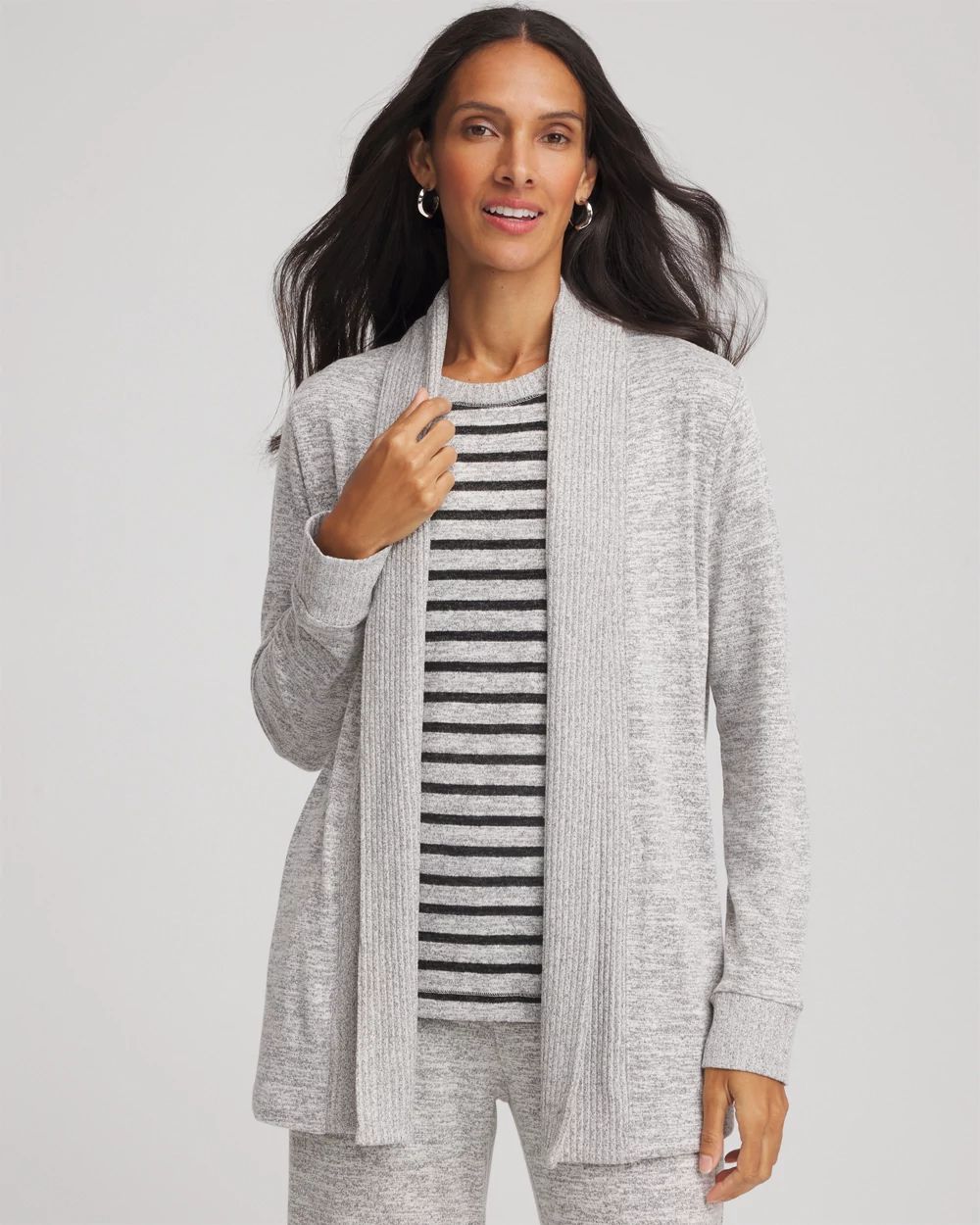 Zenergy® Rib-Trim Long Cardigan