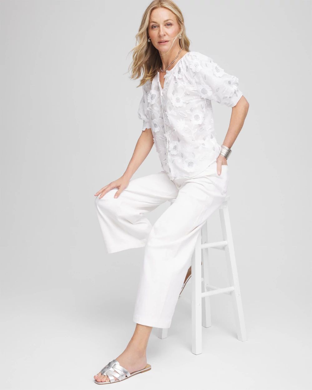 Applique Embroidered Top