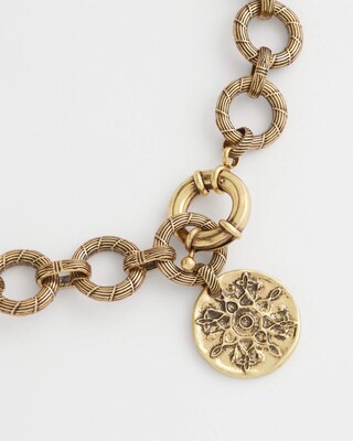 Gold-Tone Y-Shaped Necklace click to view larger image.