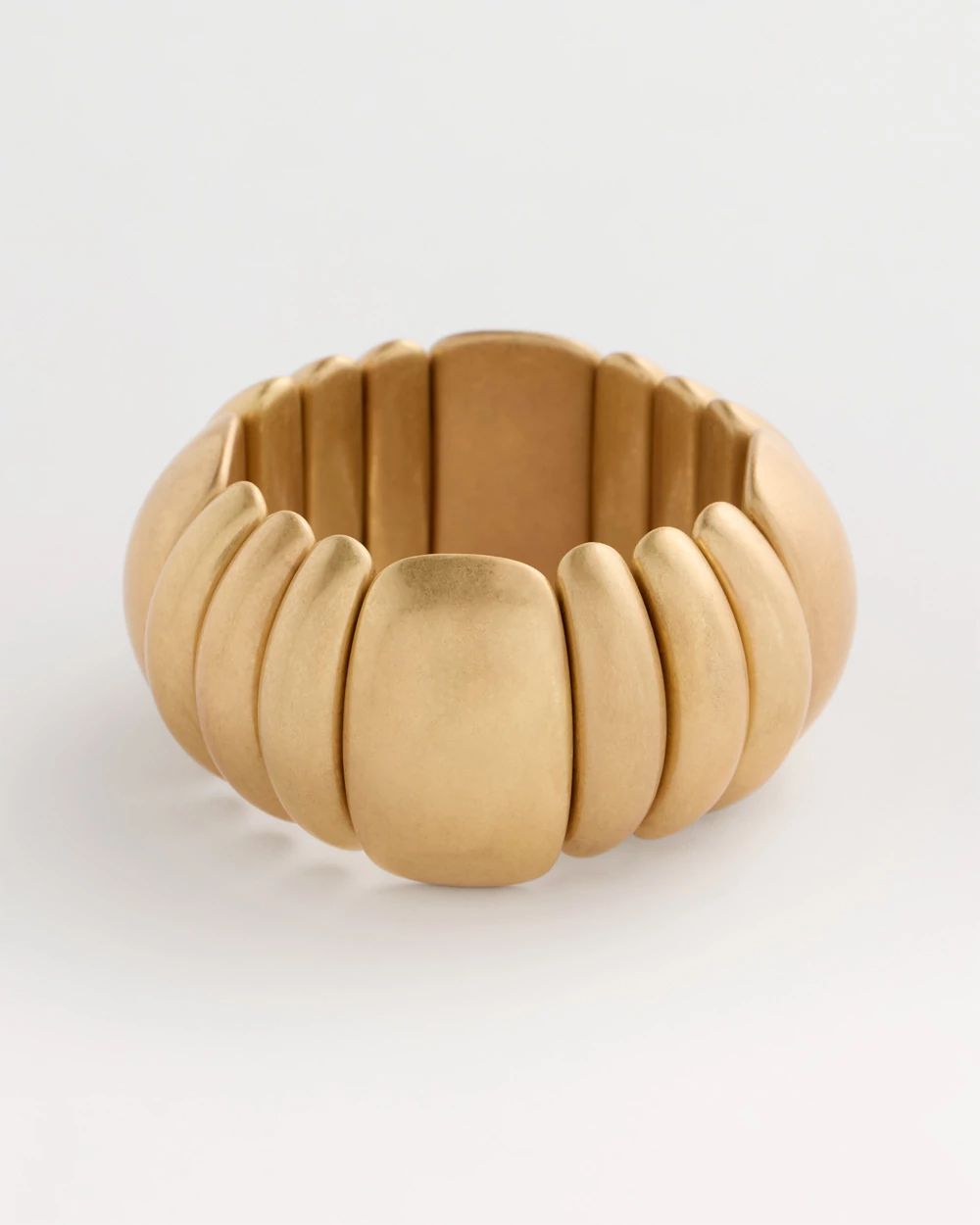 Goldtone Stretch Cuff Bracelet click to view larger image.