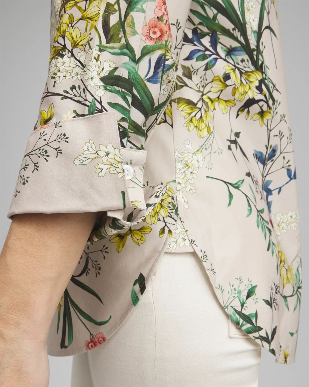 No Iron™ Stretch Wildflower 3/4 Sleeve Shirt
