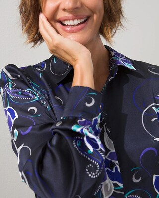 Floral Print Button Front Tunic