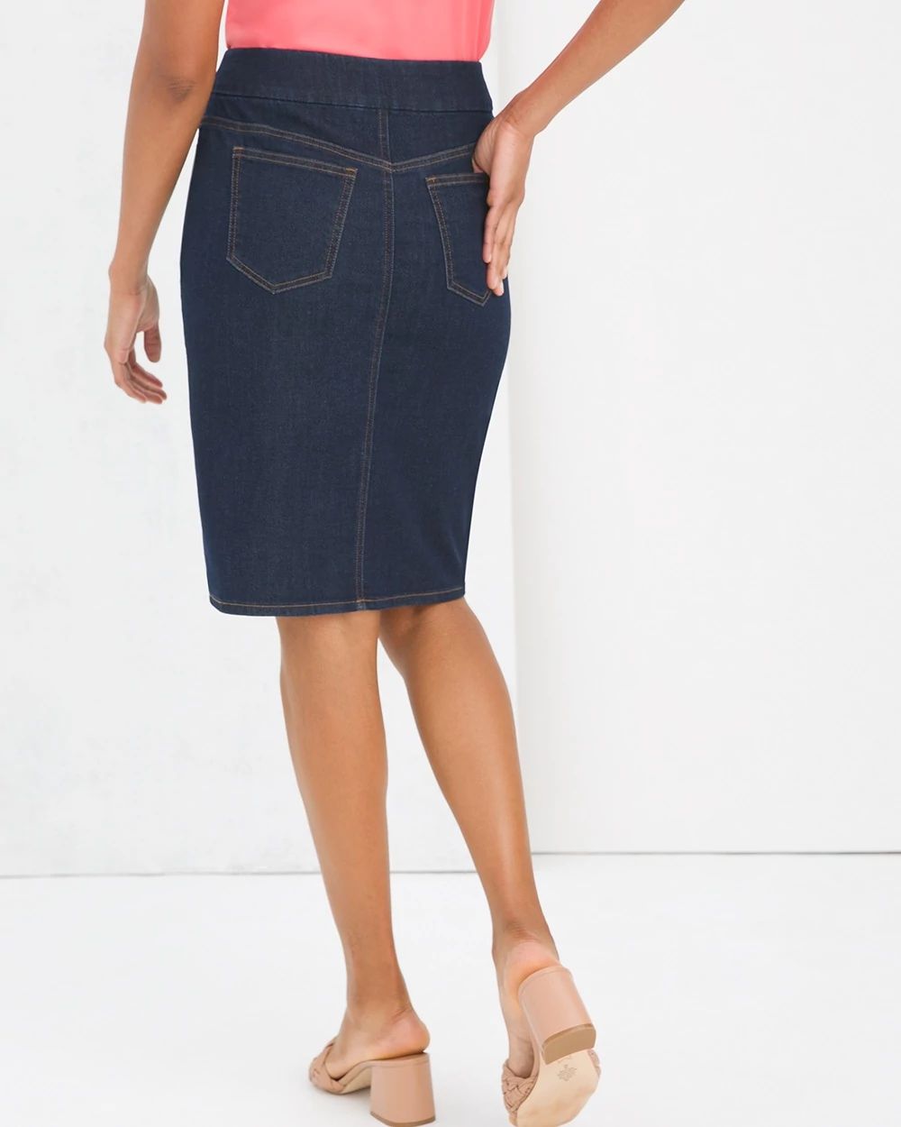 21" Pull-on Denim Skirt