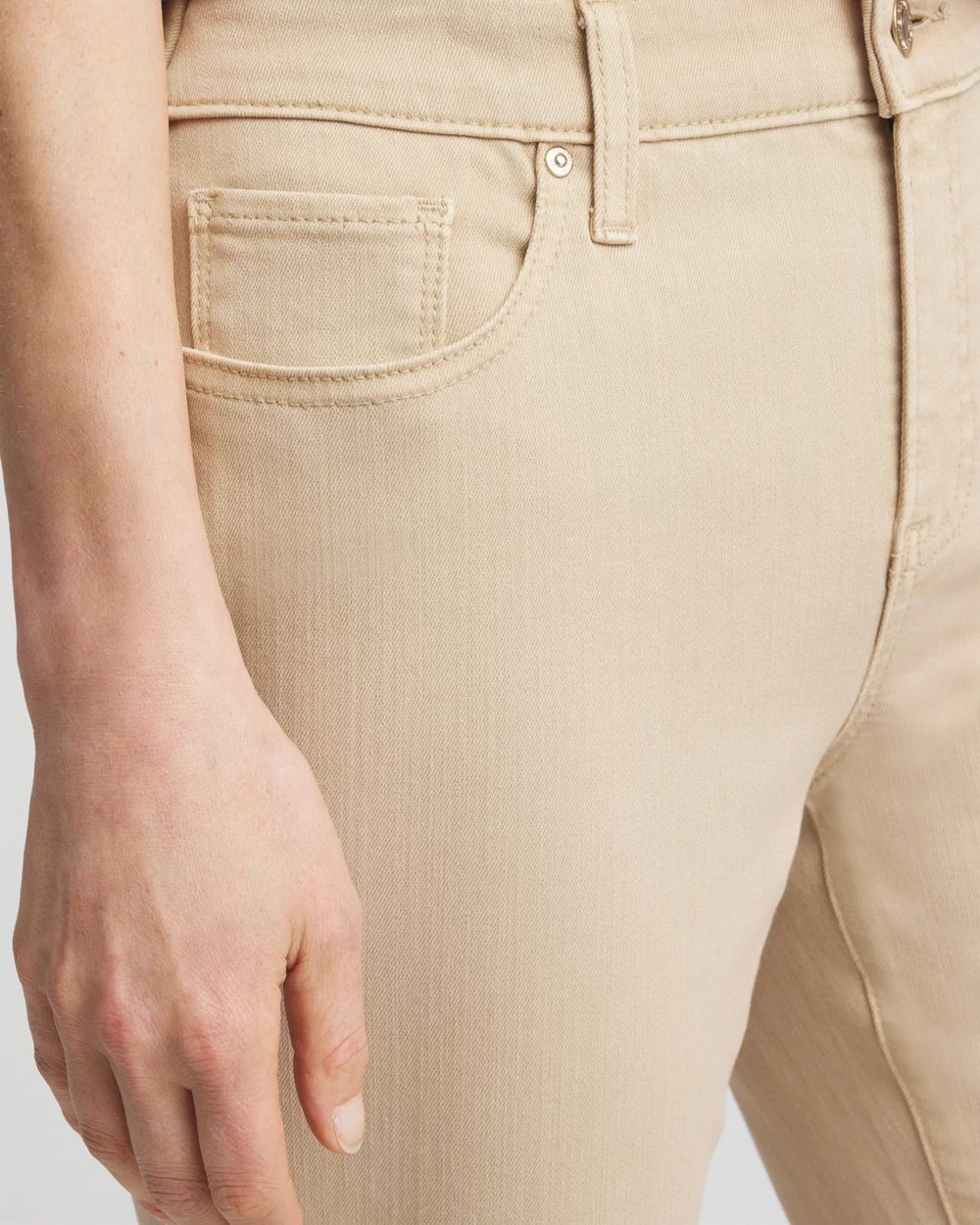 Girlfriend Fray Hem Kick Flare Jeans click to view larger image.