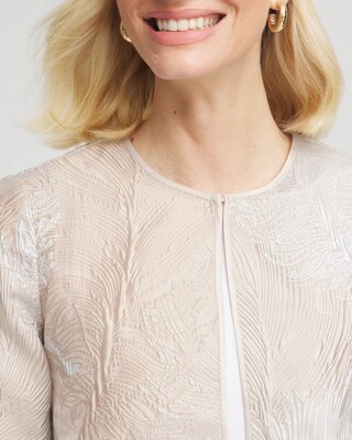 Travelers™ Collection Metallic 3/4 sleeve Jacket click to view larger image.