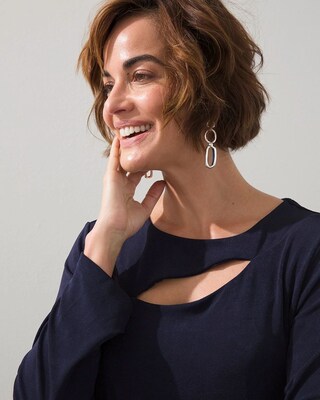 Travelers Long Sleeve Keyhole Top