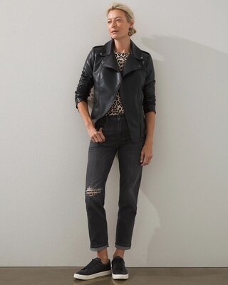 Faux Leather Moto Jacket