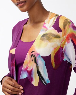 Botanical Midi Cardigan Sweater
