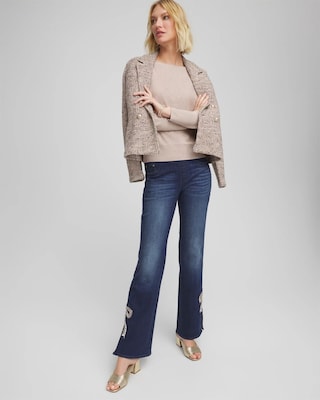 Ella Embellished Dolman Pullover Sweater click to view larger image.